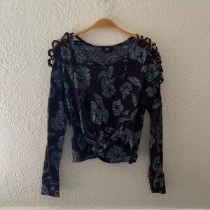 Burgundy Floral Top | I.N San Francisco